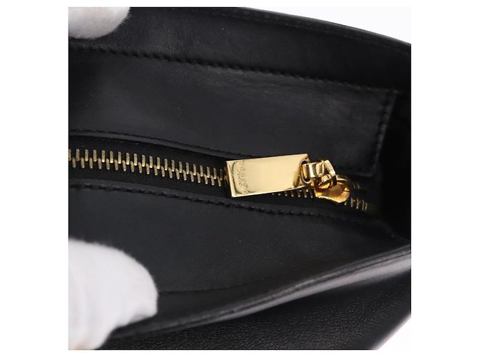 Céline Sac à main CELINE en cuir 2way Noir Doré Auth ka5384V - vue 17