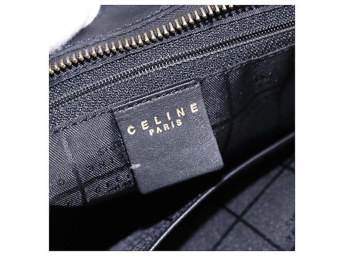 Céline Sac à main CELINE en cuir 2way Noir Doré Auth ka5384V - vue 18