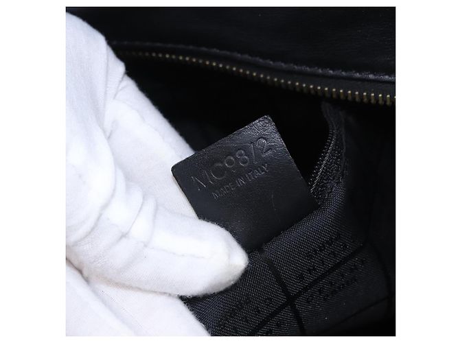Céline Sac à main CELINE en cuir 2way Noir Doré Auth ka5384V - vue 24
