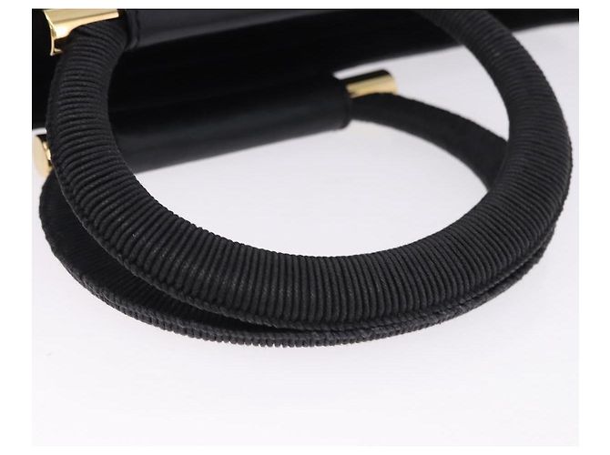 Céline Sac à main CELINE en cuir 2way Noir Doré Auth ka5384V - vue 7