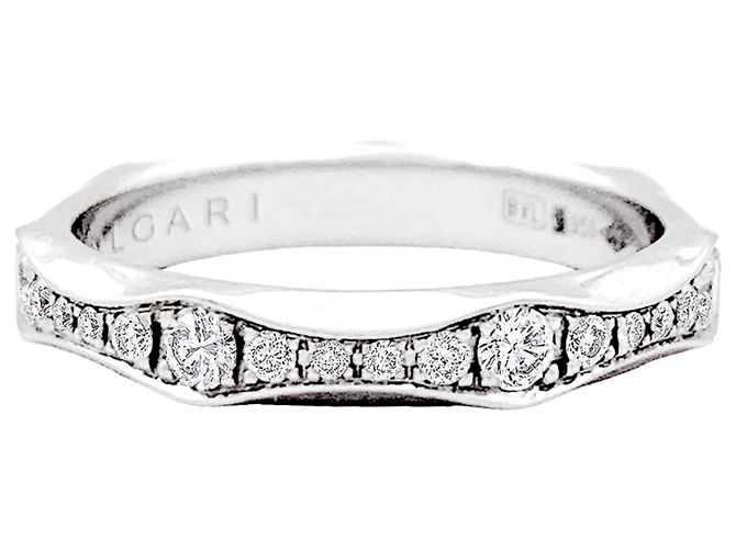 Anello Bulgari "Infinito" in platino e diamanti. - vista 2