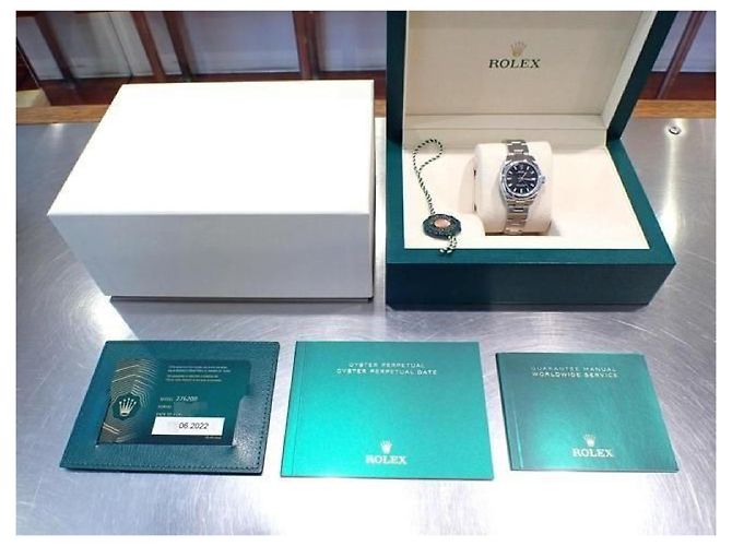 ROLEX Oyster PERPETUAL 28 nero '22 276200 Uomo Argento - vista 12