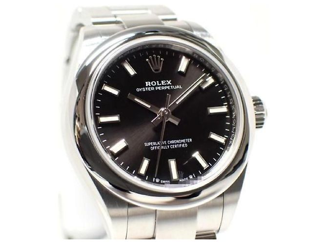 ROLEX Oyster PERPETUAL 28 nero '22 276200 Uomo Argento - vista 2