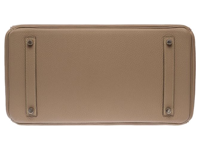 Hermès Borsa HERMES Birkin 35 in Pelle Grigia - 103760 Grigio - vista 10