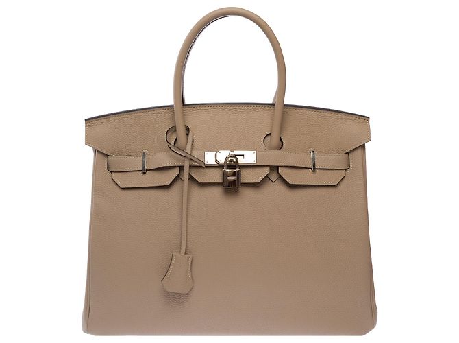 Hermès Borsa HERMES Birkin 35 in Pelle Grigia - 103760 Grigio - vista 2