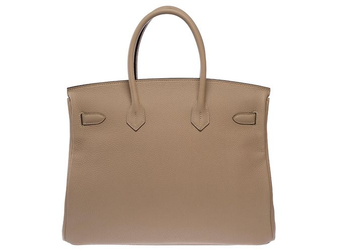 Hermès Borsa HERMES Birkin 35 in Pelle Grigia - 103760 Grigio - vista 3