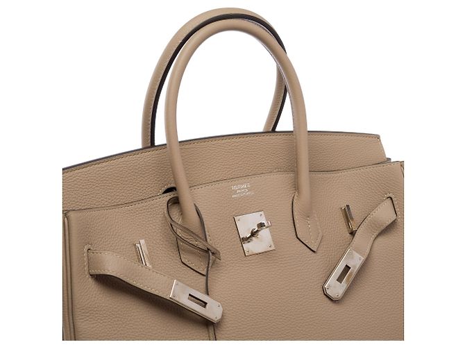 Hermès Borsa HERMES Birkin 35 in Pelle Grigia - 103760 Grigio - vista 6