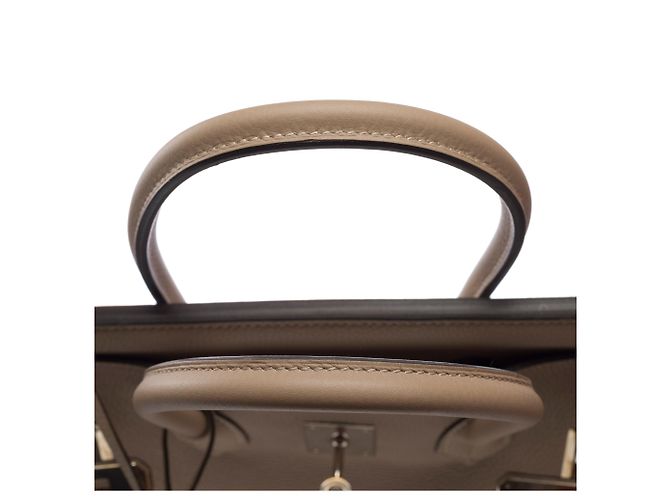Hermès Borsa HERMES Birkin 35 in Pelle Grigia - 103760 Grigio - vista 9