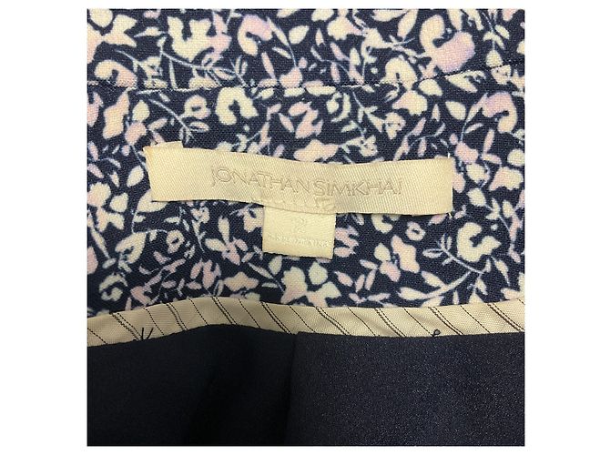 Blazer con estampado floral azul marino con cinturón Jonathan Simkhai - vista 4