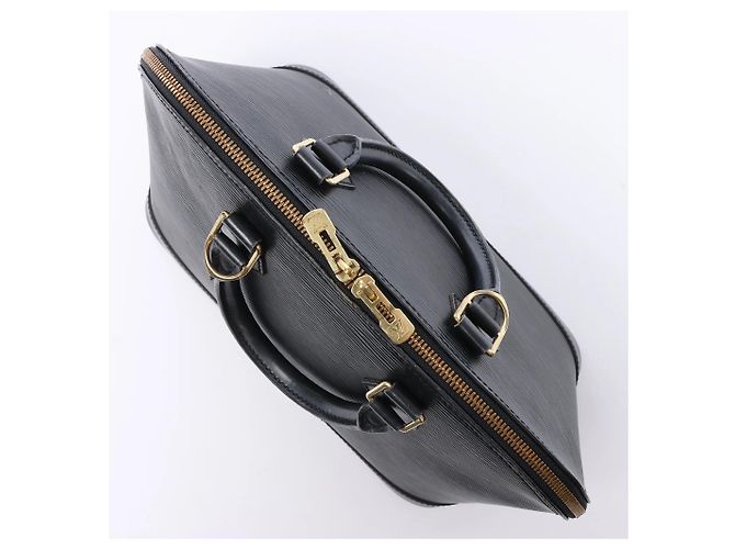 Borsa Louis Vuitton Alma PM in pelle Epi nera M52142 Grigio - vista 8