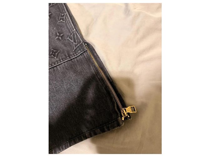 Pantaloni Louis Vuitton Monogram Denim Nero - vista 8