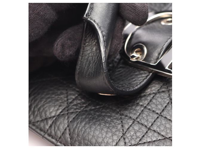 Borsa Tote Christian Dior Cannage Nero - vista 7