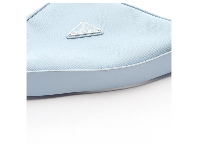 Bolso de hombro de cuero Saffiano Prada Azul - vista 11