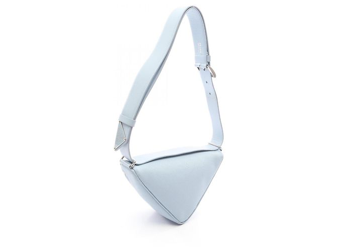 Bolso de hombro de cuero Saffiano Prada Azul - vista 2