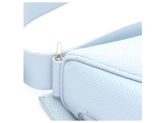 Bolso de hombro de cuero Saffiano Prada Azul - vista 7