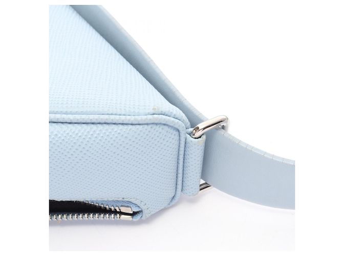 Bolso de hombro de cuero Saffiano Prada Azul - vista 8