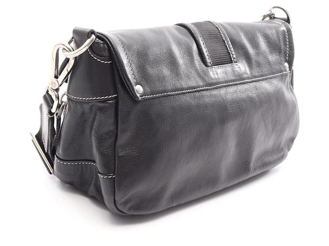 Borsa a Spalla Prada CALF POCKET Nero - vista 2