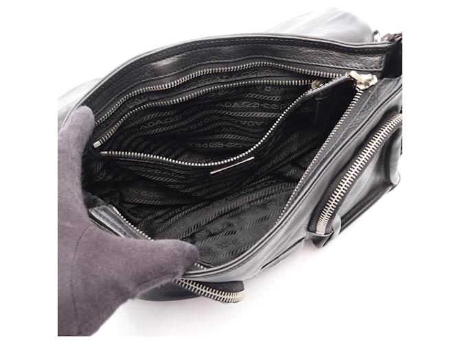 Borsa a Spalla Prada CALF POCKET Nero - vista 3
