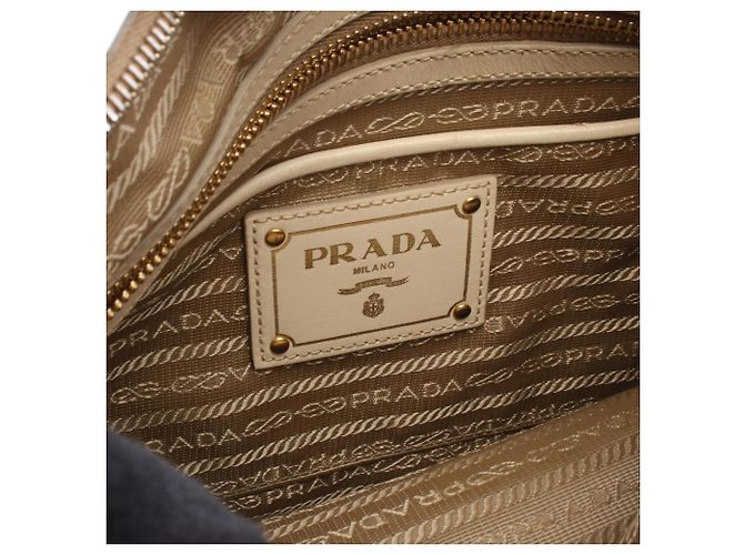Borsa a mano/Borsa a tracolla in jacquard con LOGO Prada Beige Crudo - vista 4