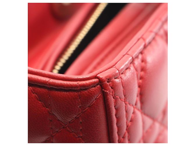 Borsa a 2 vie Christian Dior Lady Large Cannage Rosso - vista 8