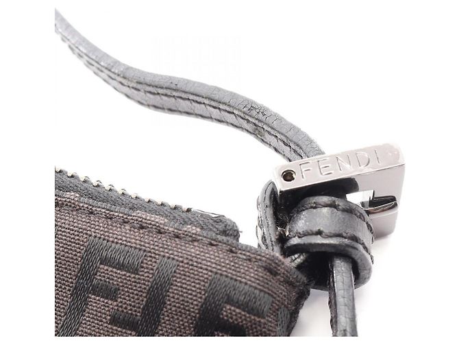 Borsa a Spalla Fendi Zucchino Marrone Nero - vista 10