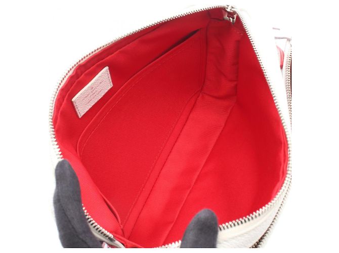 Borsa a tracolla Louis Vuitton Trio Messenger Damier Giant Spray Bianco Multicolore - vista 3
