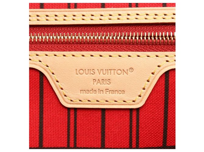 Louis Vuitton Neverfull MM Cerise Tote Bag Braun Fuschia - Ansicht 4