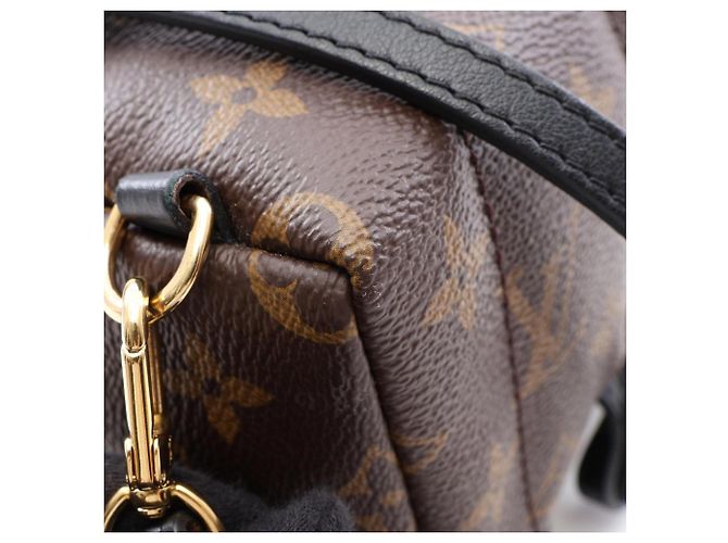 Mini zaino Louis Vuitton Palm Springs Marrone Nero Monogramma - vista 6