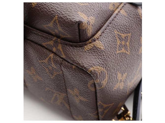 Mini zaino Louis Vuitton Palm Springs Marrone Nero Monogramma - vista 8