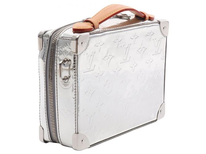 Borsa a mano in pelle argentata Louis Vuitton Argento - vista 2