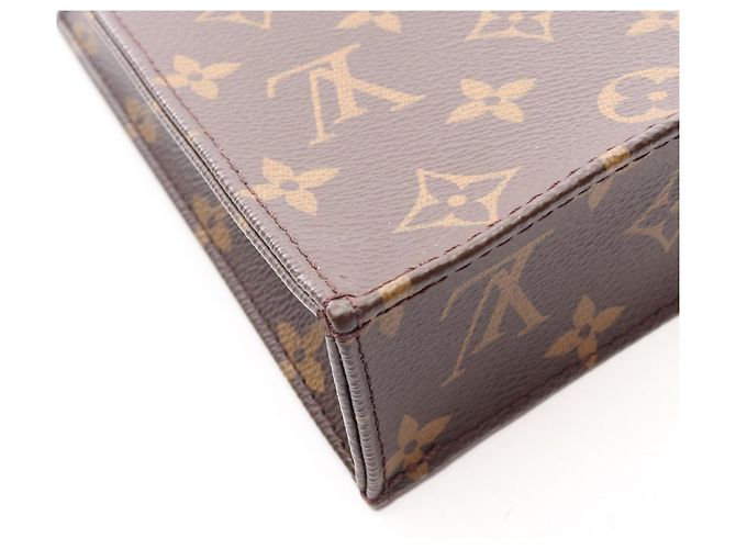 Borsa a 2 vie Louis Vuitton Petite Sac Plat Monogram Marrone Monogramma - vista 10
