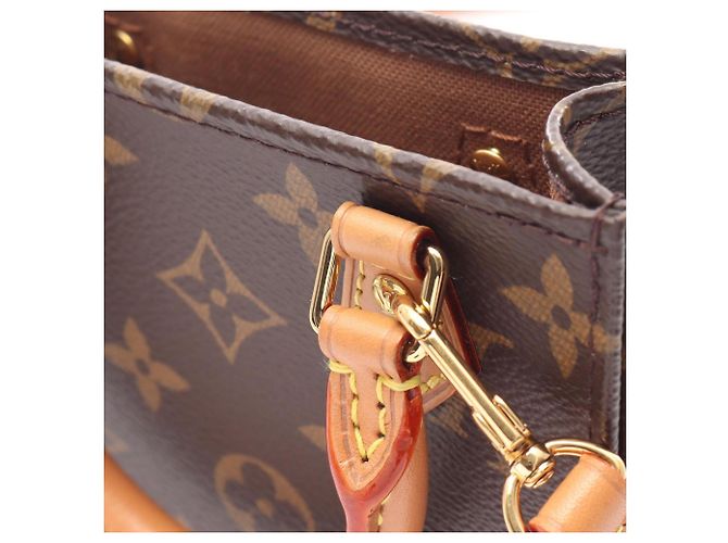 Borsa a 2 vie Louis Vuitton Petite Sac Plat Monogram Marrone Monogramma - vista 7