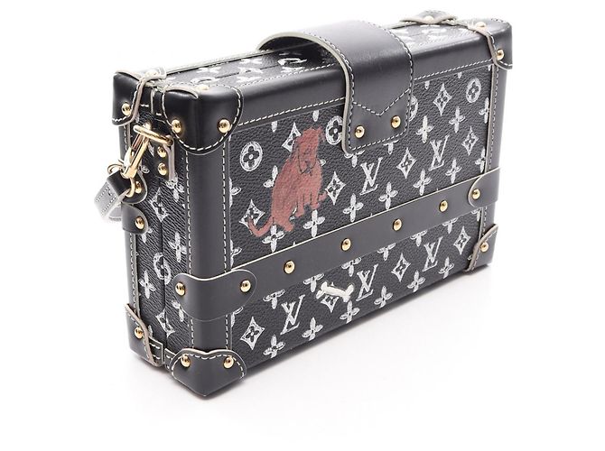 Borsa a Spalla Louis Vuitton Petite Malle Catgram Nero Multicolore - vista 2