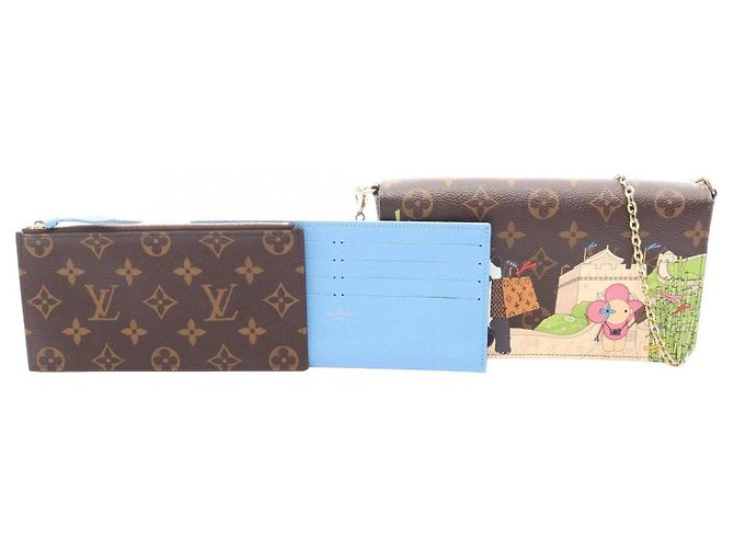 Vivienne Pochette Felicie Monogram Louis Vuitton Marrone Multicolore Monogramma - vista 5