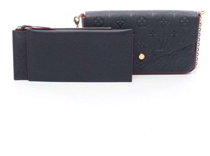 Pochette Felicie Louis Vuitton Borsa in pelle Rosso Blu navy - vista 6