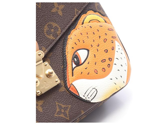 Borsa a 2 vie Louis Vuitton Pochette Metis MM Monogram Tiger Head Marrone Multicolore - vista 7