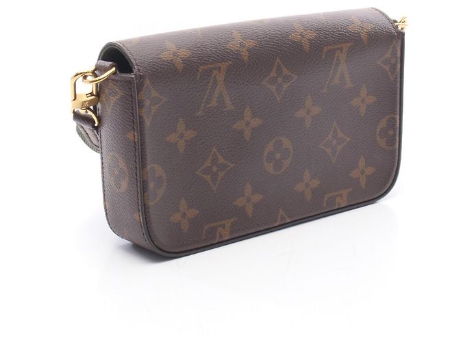 Borsa a tracolla Louis Vuitton Multi Pochette Felicie Marrone Verde Monogramma - vista 2