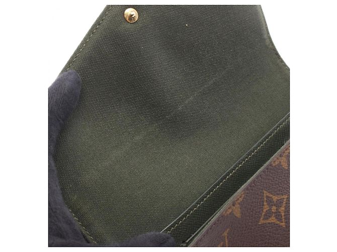 Borsa a tracolla Louis Vuitton Multi Pochette Felicie Marrone Verde Monogramma - vista 6