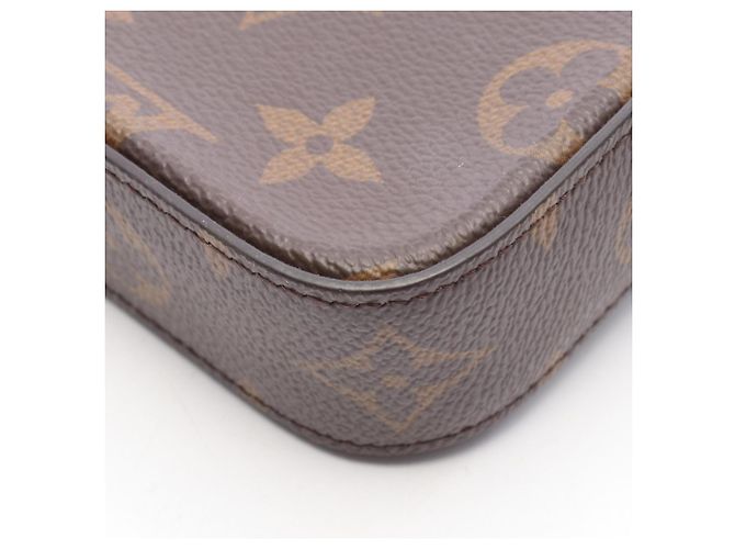 Borsa a tracolla Louis Vuitton Multi Pochette Felicie Marrone Verde Monogramma - vista 7