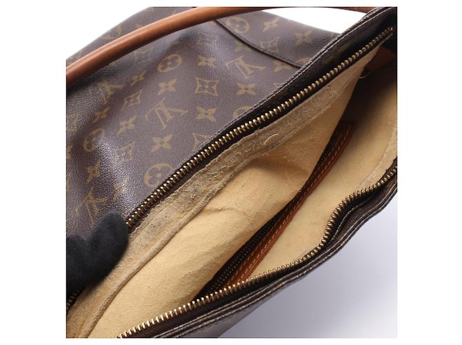 Borsa a tracolla Louis Vuitton Looping GM Monogram Marrone Monogramma - vista 8