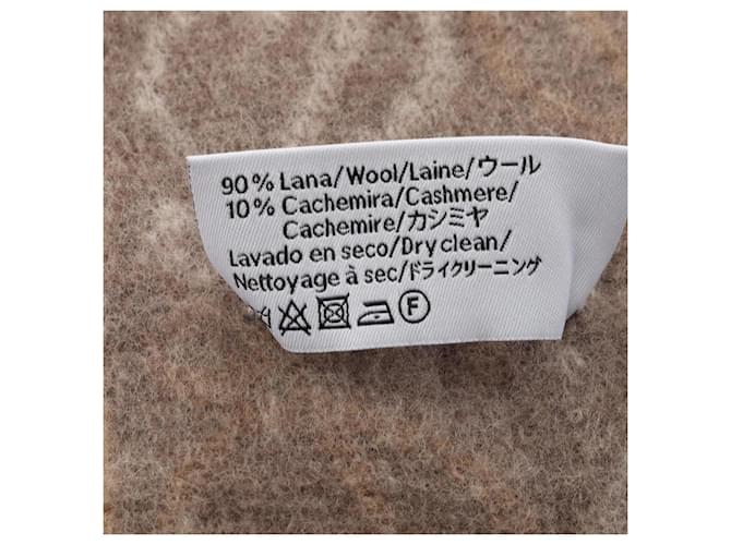 Loewe Anagram Checkerboard Schal Braun Beige - Ansicht 3