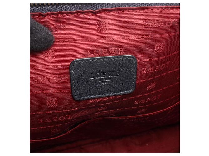 Valigetta Loewe Anagram Nero Blu navy - vista 4