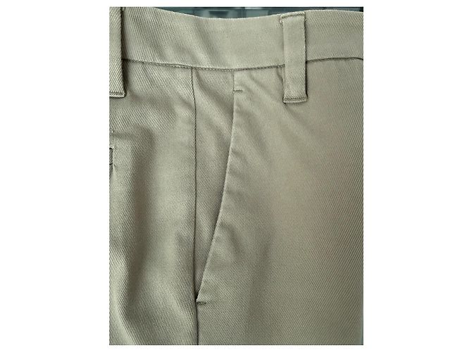Pantalones de algodón beige Brunello Cucinelli Verde oliva - vista 4