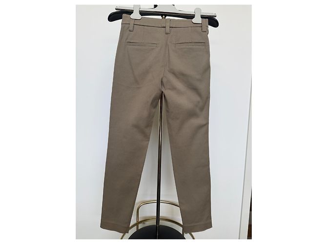 Pantalones de algodón beige Brunello Cucinelli Verde oliva - vista 6