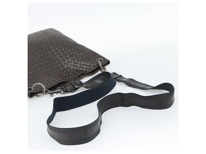 Bottega Veneta Flat Messenger Intrecciato Nappa Medium Marrone - vista 7