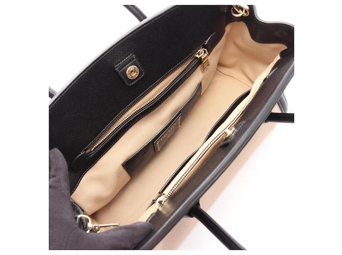 Saffiano 2-Way-Handtasche mit PRADA-Logo Schwarz Roh - Ansicht 3