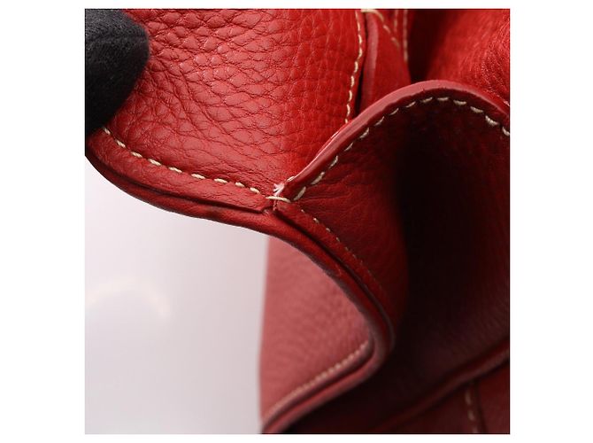 Borsa a mano in pelle rossa Prada Rosso - vista 9