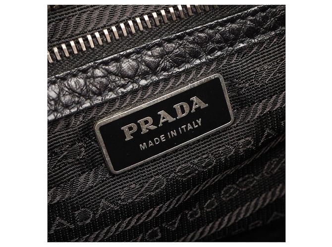 Prada Triangle Plate Schultertasche Schwarz - Ansicht 4