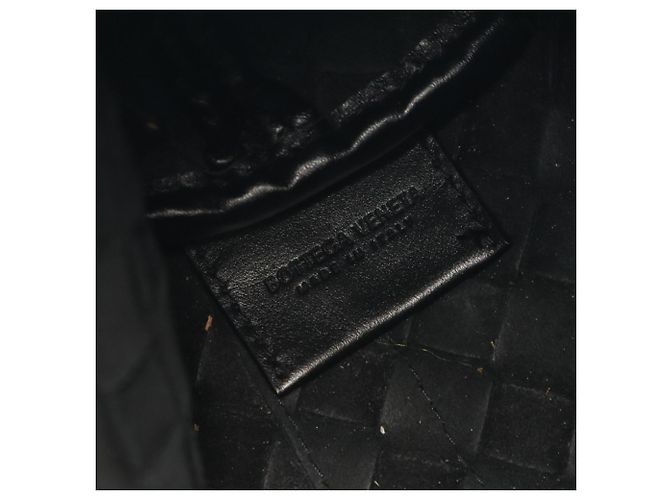Borsa a Spalla Bottega Veneta Intrecciato Nero - vista 4