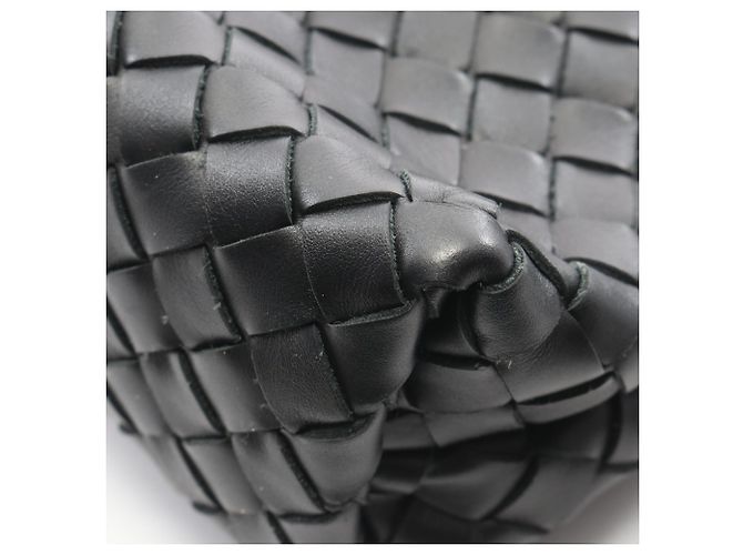 Borsa a Spalla Bottega Veneta Intrecciato Nero - vista 5